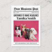 ZeitungsVisitenkarte, Wellness-Center für Haustier Telefonnummerkarte (Vorderseite)