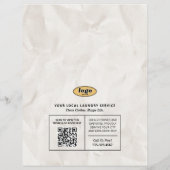 Zeitungswäscheservice Flyer, Retro Business Flyer (Hinten)