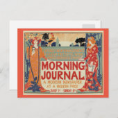 Zeitungswerbung "American Art Nouveau" Postkarte (Vorne/Hinten)