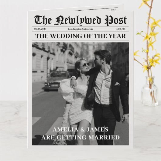 Zeitungszeitschrift Karte (Gelbe Blume)