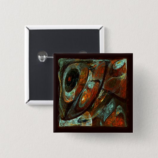 Zeitunterteilung Abstrakter Kunst Button (Vorne & Hinten)