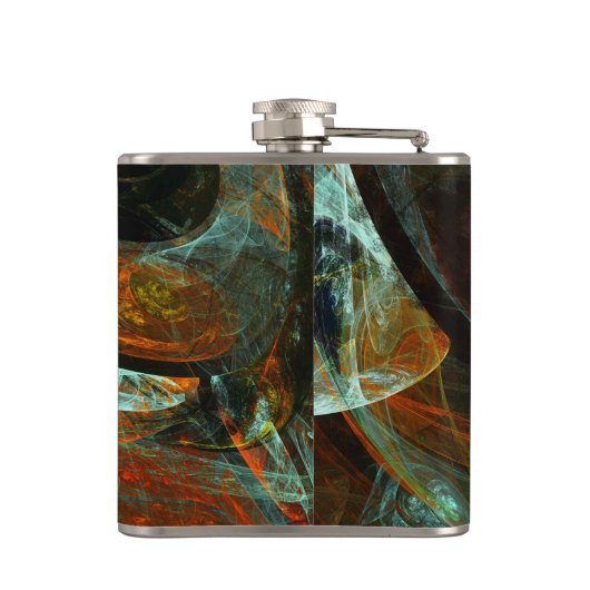 Zeitunterteilung Abstrakter Kunst Flachmann (Rückseite)