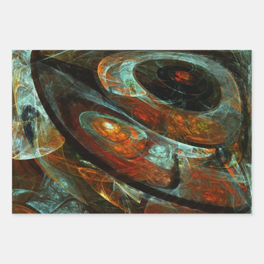 Zeitunterteilung Abstrakter Kunst Geschenkpapier Set (Vorderseite 3)