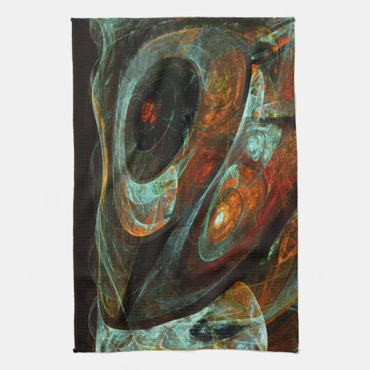 Zeitunterteilung Abstrakter Kunst Geschirrtuch (Vertikal)