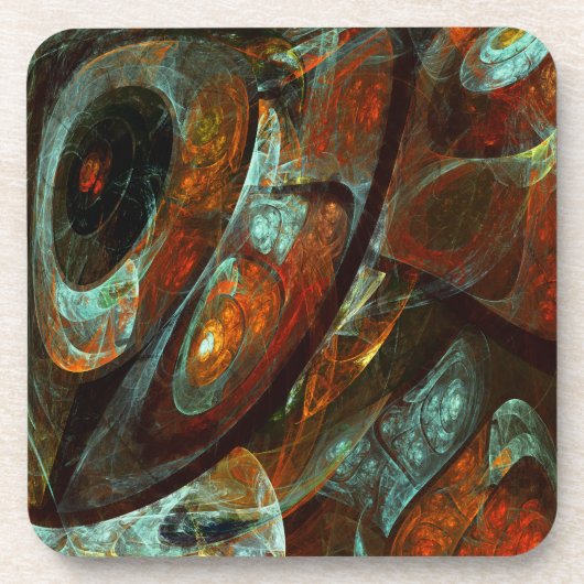 Zeitunterteilung Abstrakter Kunst Getränkeuntersetzer (Vorderseite)