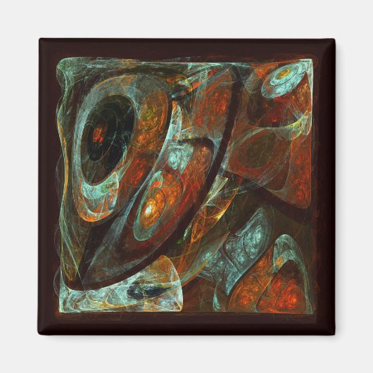 Zeitunterteilung Abstrakter Kunst Magnet (Vorne)