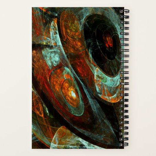 Zeitunterteilung Abstrakter Kunst Notizblock (Rückseite)