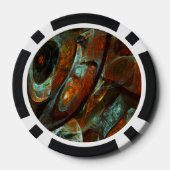 Zeitunterteilung Abstrakter Kunst Pokerchips (Rückseite)