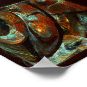 Zeitunterteilung Abstrakter Kunst Poster (Ecke)