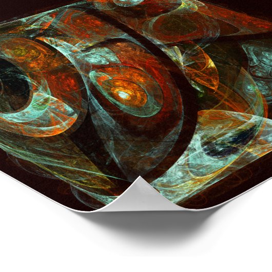 Zeitunterteilung Abstrakter Kunst Poster (Ecke)