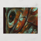 Zeitunterteilung Abstrakter Kunst Postkarte (Rückseite)