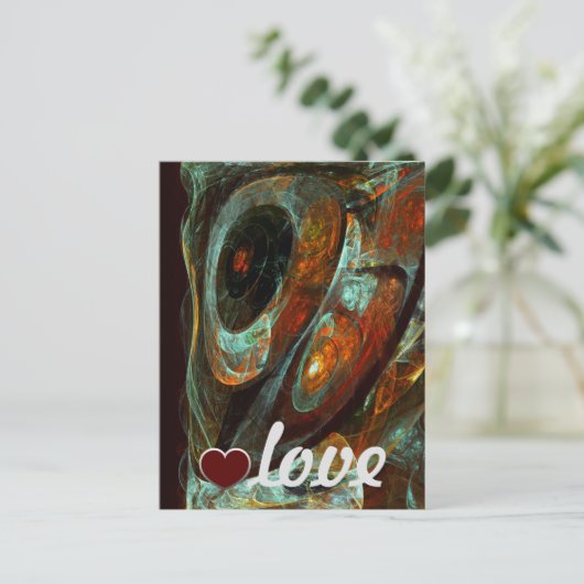 Zeitunterteilung Abstrakter Kunst Postkarte (Stehend Vorderseite)