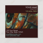 Zeitunterteilung Abstrakter Kunst Quadratische Visitenkarte (Rückseite)