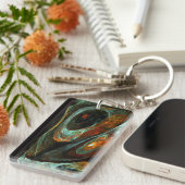 Zeitunterteilung Abstrakter Kunst Schlüsselanhänger (Vorderseite rechts)