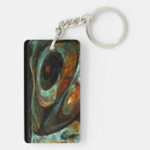 Zeitunterteilung Abstrakter Kunst Schlüsselanhänger (Rückseite)