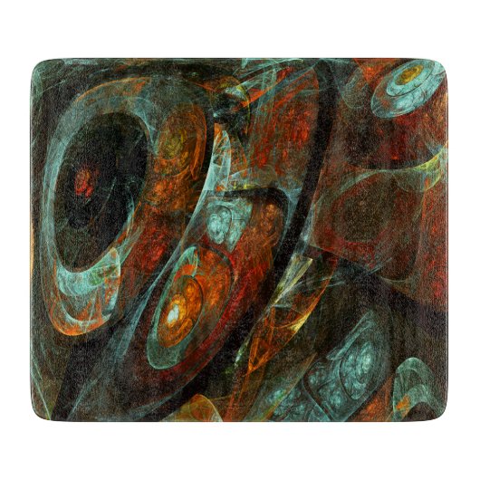 Zeitunterteilung Abstrakter Kunst Schneidebrett (Vorderseite)