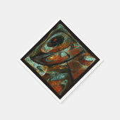 Zeitunterteilung Abstrakter Kunst Serviette (Ecke)