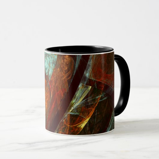 Zeitunterteilung Abstrakter Kunst Tasse (VorderseiteRechts)