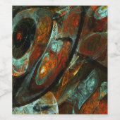 Zeitunterteilung Abstrakter Kunst Weinetikett (Einzelnes Label)