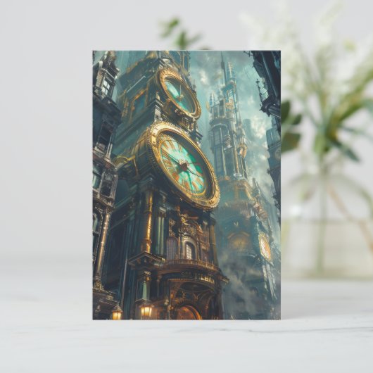 Zeitverlust Dankeskarte (Stehend Vorderseite)