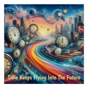 Zeitverzerrungs-Straßenfahrt Poster