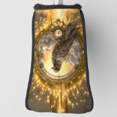 Zeitwächter-Rabe – Gothic Clockwork Golf Headcover (Rotieren 90)