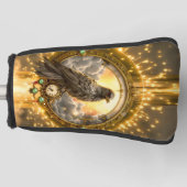 Zeitwächter-Rabe – Gothic Clockwork Golf Headcover (Vorderseite)