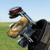 Zeitwächter-Rabe – Gothic Clockwork Golf Headcover (In Situ)