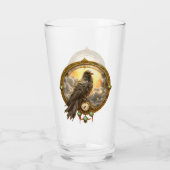 Zeitwächter Rabe – Gothic Uhrwerk  Glas (Rückseite)