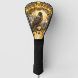 Zeitwächter Rabe – Gothic Uhrwerk Golf Headcover