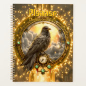 Zeitwächter Rabe – Gothic Uhrwerk  Planer (Vorderseite)