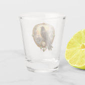 Zeitwächter Rabe – Gothic Uhrwerk  Schnapsglas (Rückseite)