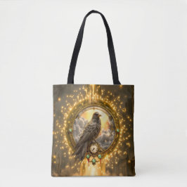 Zeitwächter Rabe – Gothic Uhrwerk Tasche