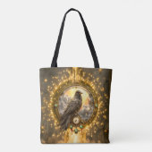 Zeitwächter Rabe – Gothic Uhrwerk  Tasche (Rückseite)