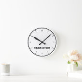 Zeitzonenzüberwachung - Für jede Stadt anpassen Runde Wanduhr (Zuhause)