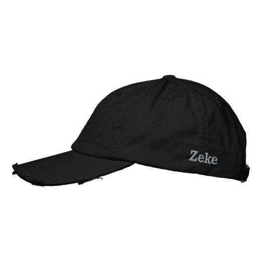 "Zeke" Männername bestickt, Bestickte Baseballkappe (Links)