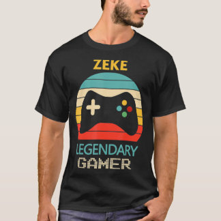 Zeke Name Gift Personalisiert Legendary Gamer T-Shirt