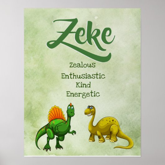 Zeke Name Poster (Vorne)