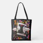 Zekela Art Design abstrakte Blume Tasche B (Rückseite)
