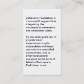 ZeKenetic Grundlagen-Visitenkarten Visitenkarte (Rückseite)