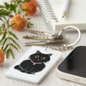 Zelda der schwarze Katzen-Schlüsselanhänger Schlüsselanhänger (Vorderseite rechts)