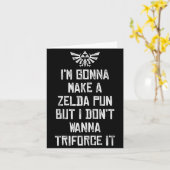 Zelda Funny Triforce It Pun Graphic Karte (Gelbe Blume)