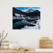 Zelenci Quellen bei Dämmerung Poster (Küche)