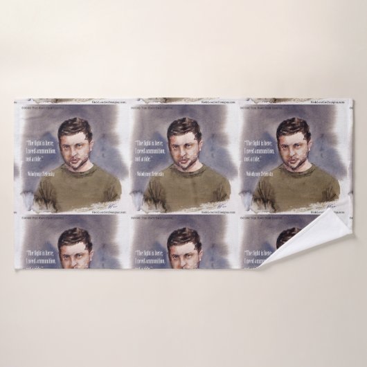 Zelensky & Ammunication Quote Quality Bath Towel Badhandtuch Set (Badehandtuch)