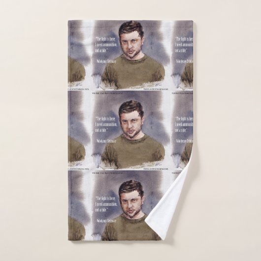 Zelensky & Ammunication Quote Quality Bath Towel Badhandtuch Set (Handtuch)