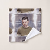 Zelensky & Ammunication Quote Quality Bath Towel Badhandtuch Set (Waschlappen)