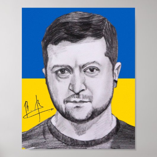 Zelensky Autogramm-Poster Poster (Vorne)