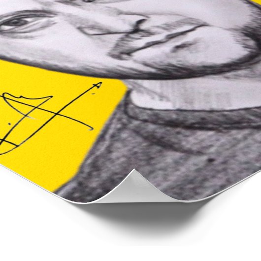 Zelensky Autograph Poster (Ecke)