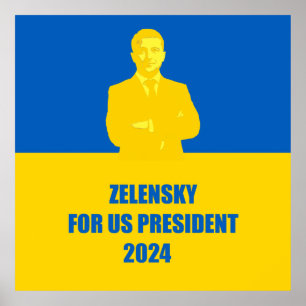 Zelensky für US-Präsident 2024 Der beste Kandida Poster