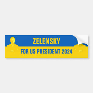 Zelensky für US-Präsident 2024 Der beste Kandidat Autoaufkleber